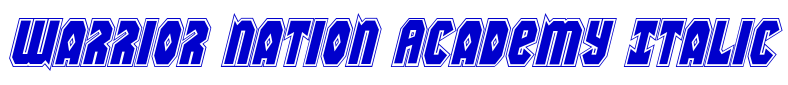 Warrior Nation Academy Italic шрифт